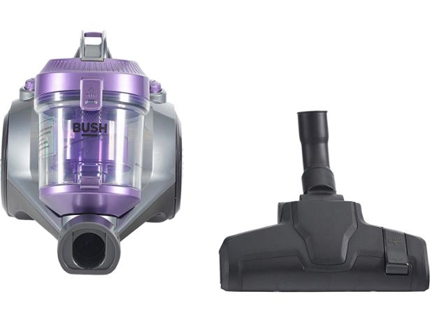 Bush Multi Cyclonic Bagless Cylinder Vacuum Cleaner Grey/Purple. 