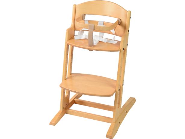 BabyDan DanChair White MultiHeight Child High Chair with Detachable Safety Brace 