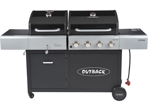 Outback Dual Fuel Hooded 4 Burner Gas & Charcoal (charcoal) - thumbnail side