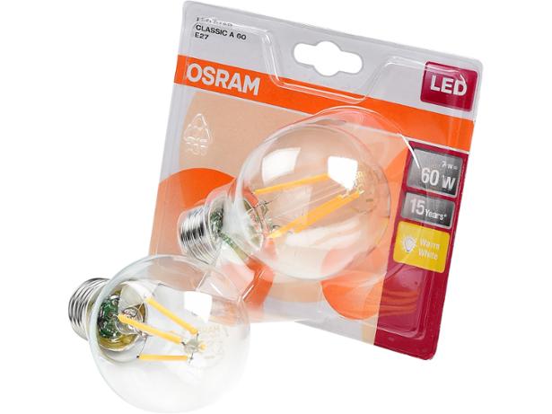Osram 6W Retrofit Classic A 60 Clear front view