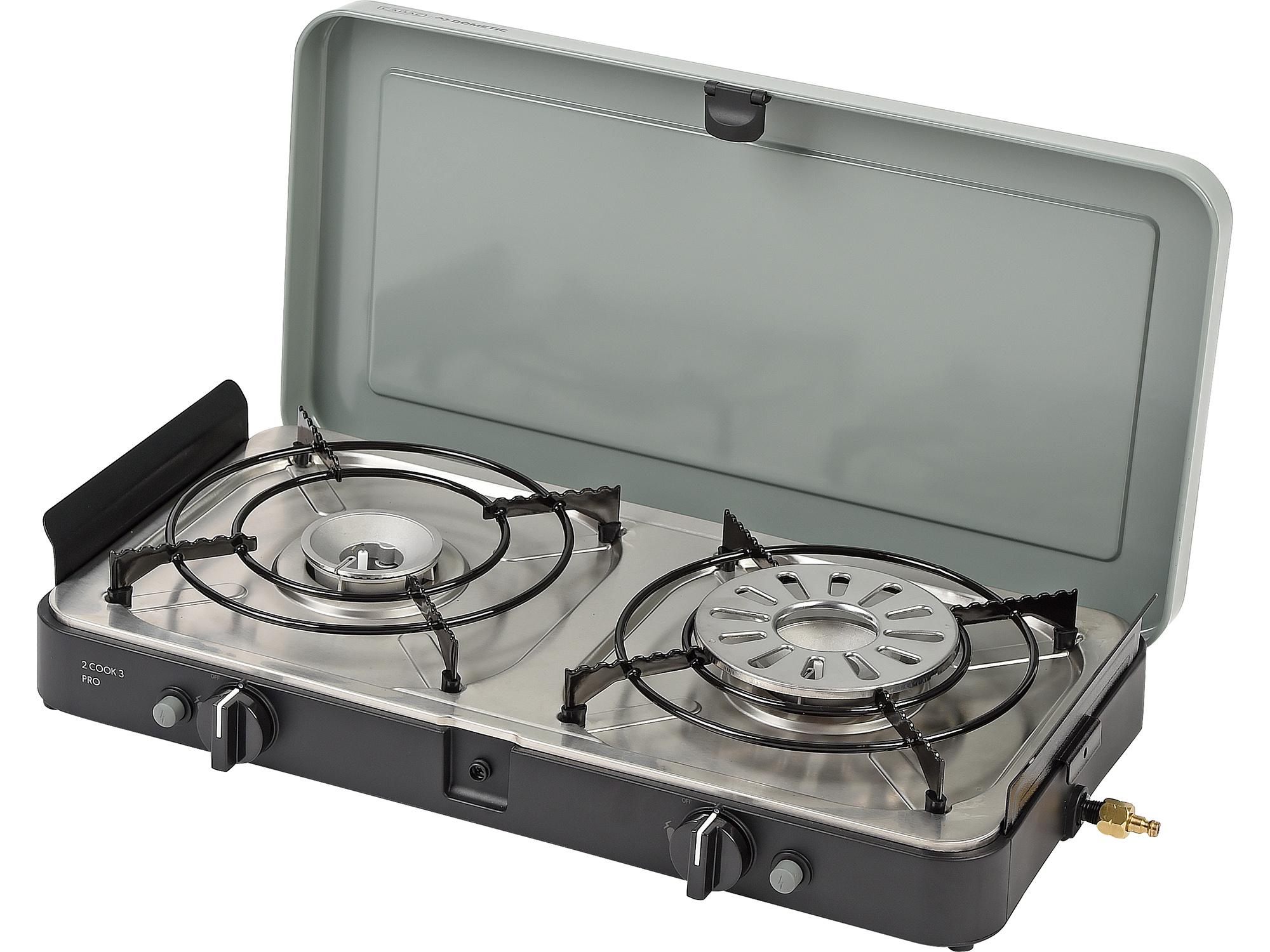 Barbecue De Table CADAC 2-Cook 3 Pro Deluxe - Gaz 50 Mbar - Pour Camping, Intérieur/Extérieur - Compact Et Portable
