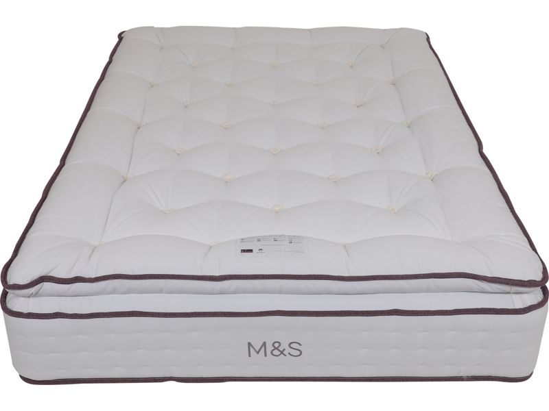 M&S 4500 Luxury British Wool Pocket Spring Medium Pillowtop Mattress T1A8390S - thumbnail rear
