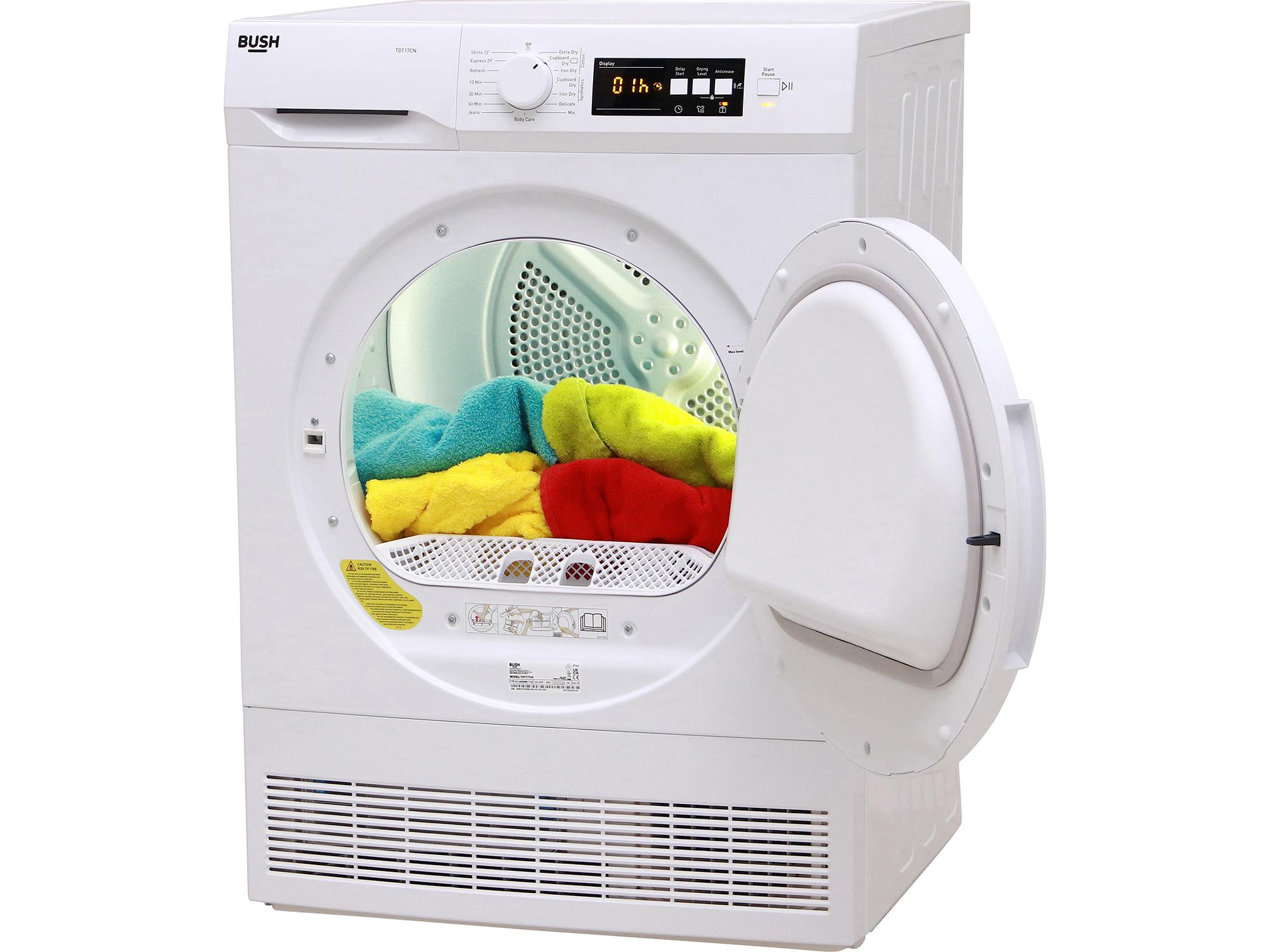 Bush TDT17CN review Condenser Medium Freestanding Tumble dryer Which?
