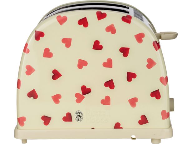 Russell Hobbs Pink Hearts 2 slice toaster - thumbnail side
