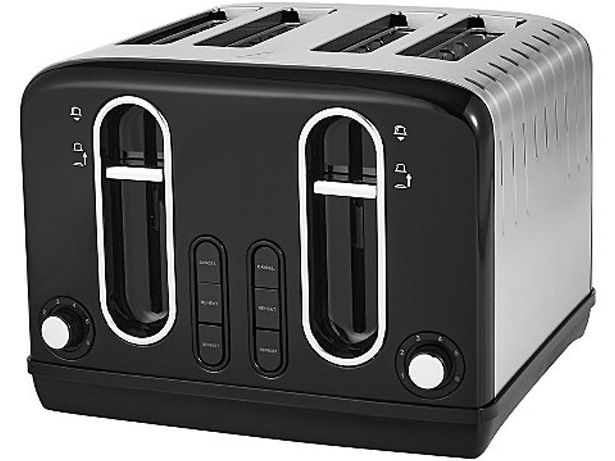 Asda George Home 4-slice black toaster