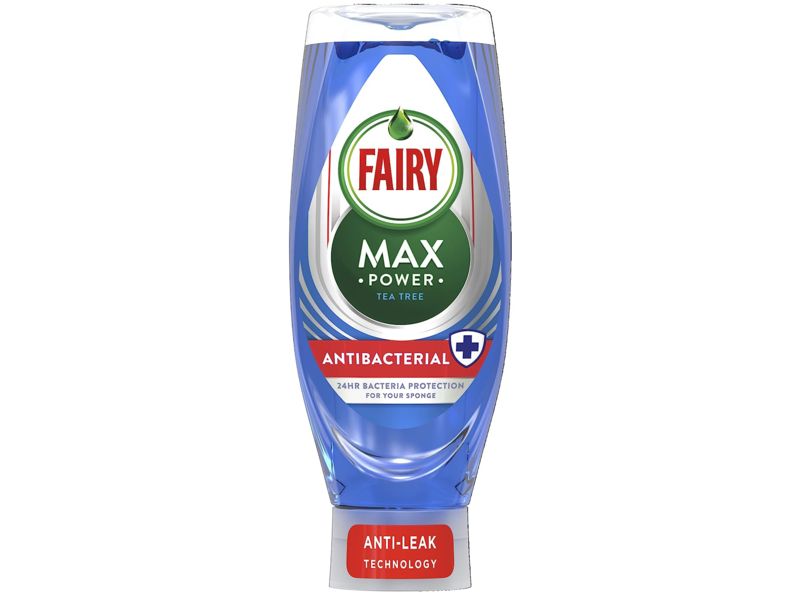 Fairy Max Power Antibacterial washing up liquid front view