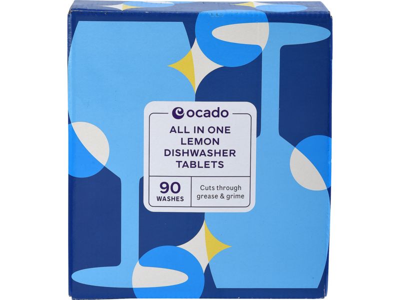 Ocado All in One Dishwasher Tablets Lemon - thumbnail front