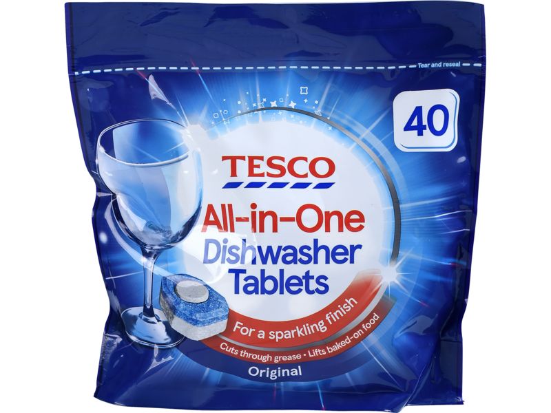 Tesco All in One Dishwasher Tablets - thumbnail front