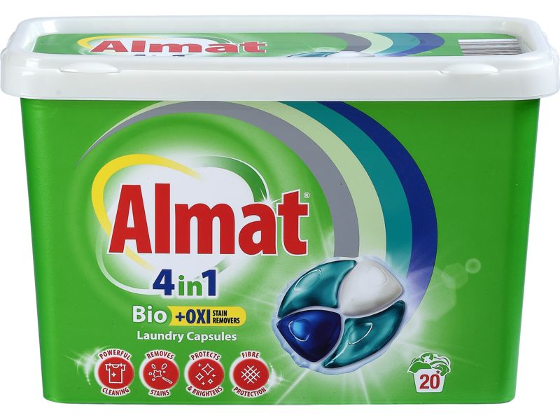 Aldi Almat Premium 4 In 1 Action Bio Oxy Laundry Capsules - thumbnail front