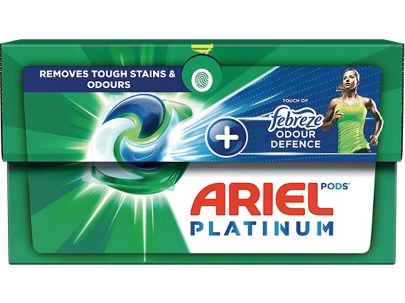 Ariel Platinum Pods + Febreze Odour Defence - thumbnail front
