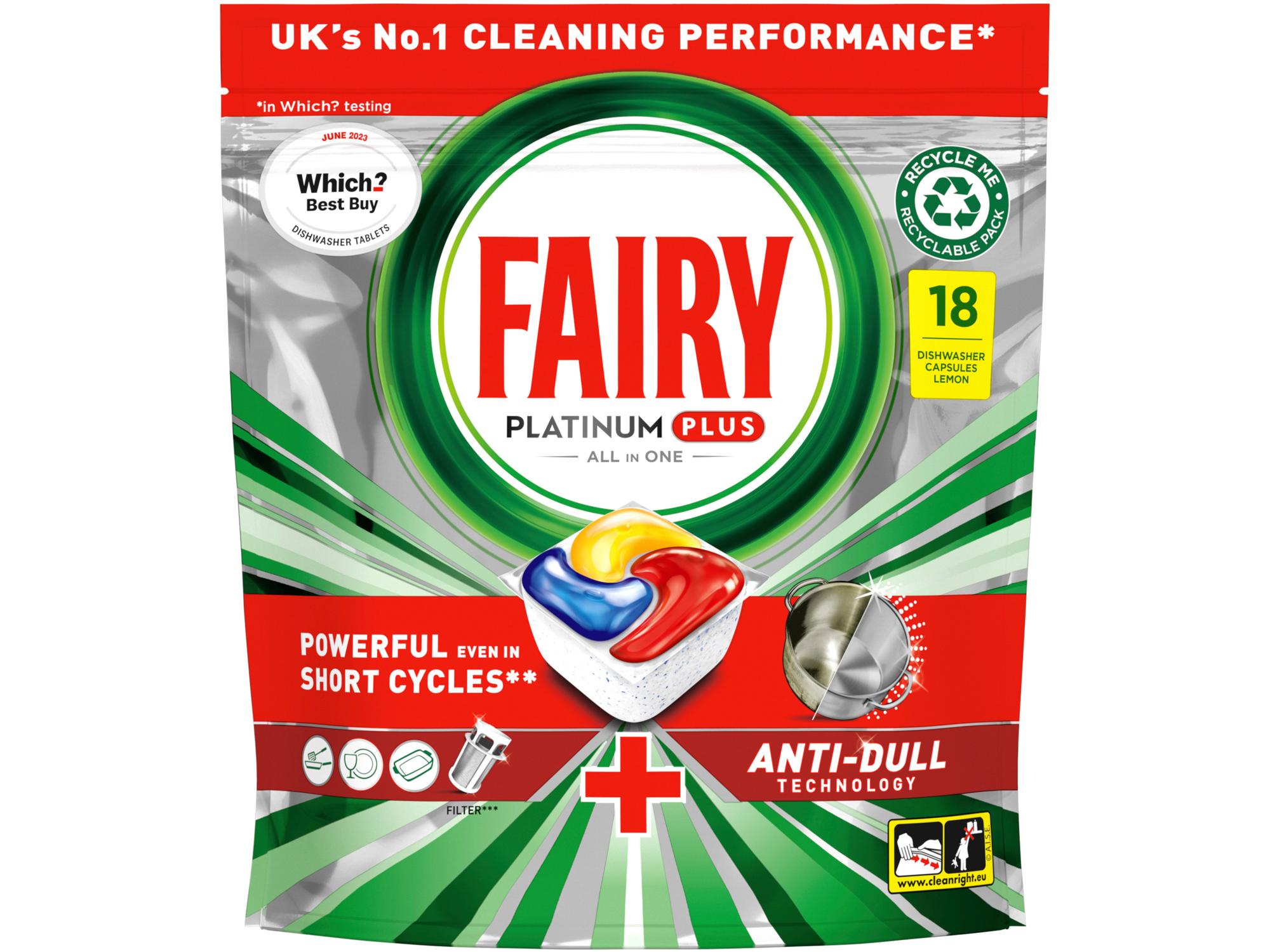 Fairy Platinum Plus Antidull review Dishwasher tablets Which?