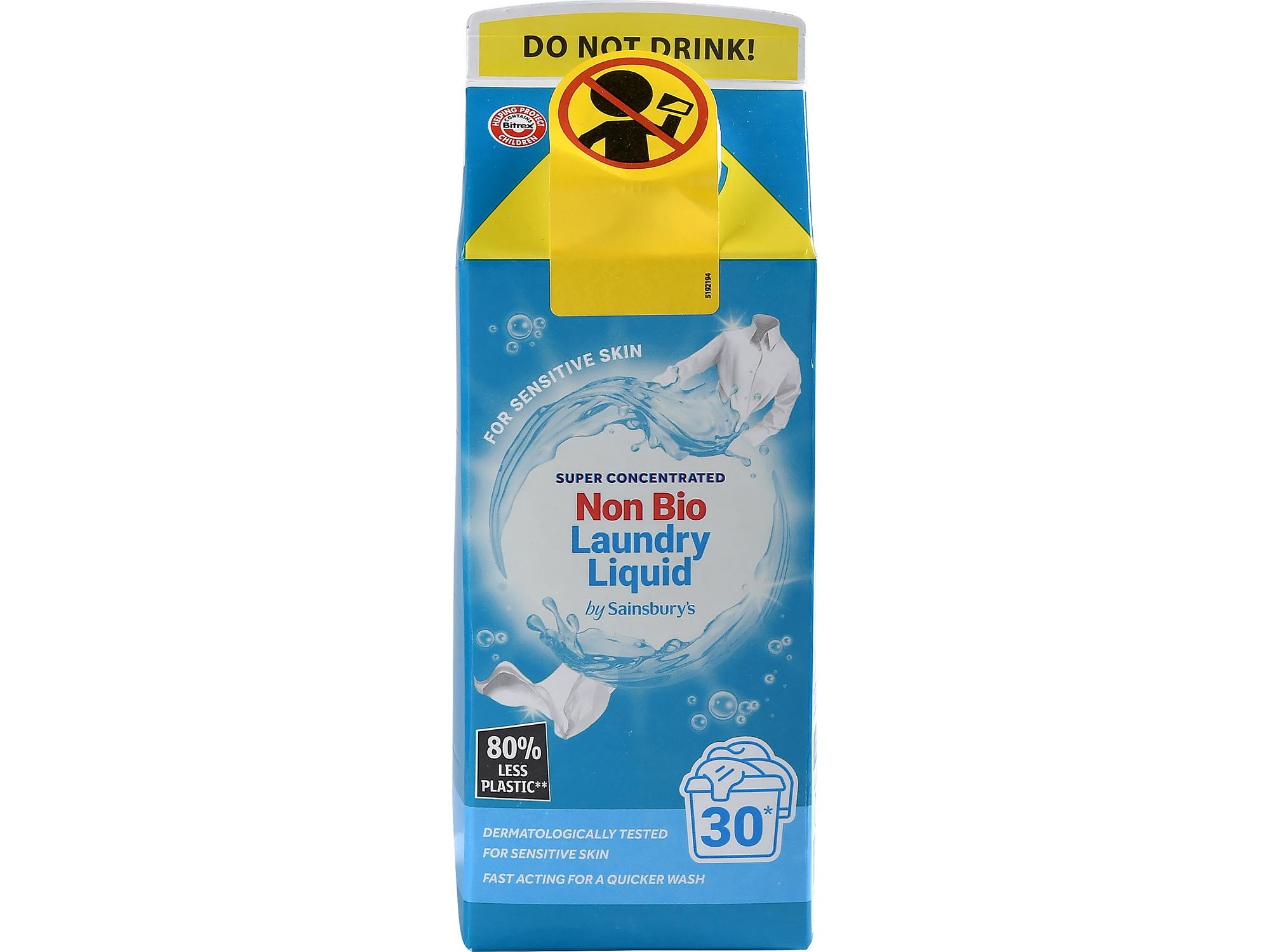 Sainsbury's Non Bio Super Concentrated Laundry Liquid review Nonbio