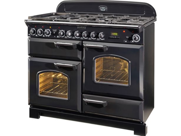 Rangemaster Classic Deluxe 110  FSD Dual Fuel Black/Chrome  - thumbnail front