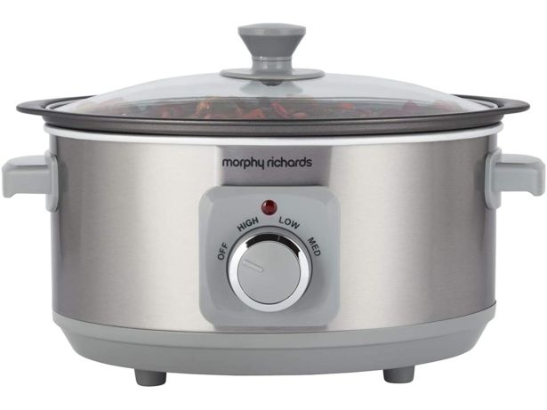 Morphy Richards Morphy Richards Evoke 3.5L Sear and Stew Slow Cooker Stew Has A Hob Proof Black 
