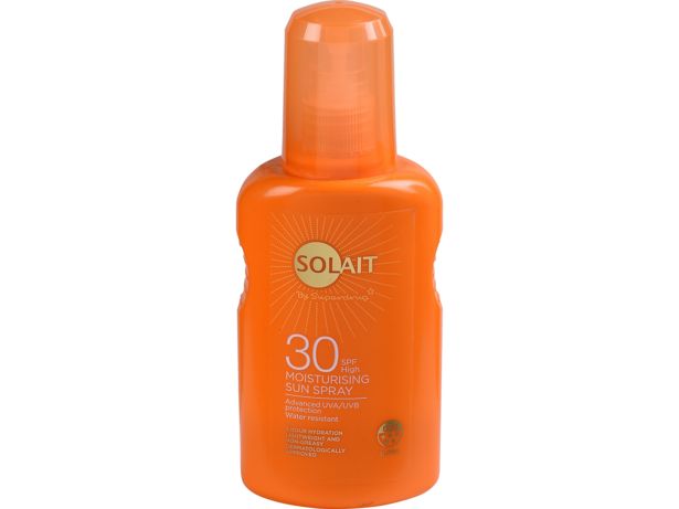 Superdrug Solait Moisturising Sun Cream Spray SPF30 High