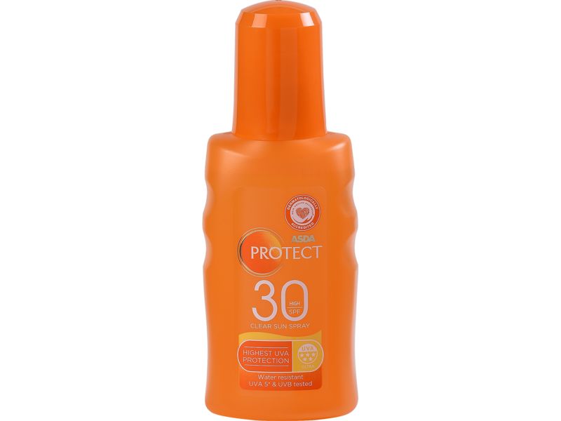 Asda Protect Refreshing Clear Sun Spray SPF 30 - thumbnail front