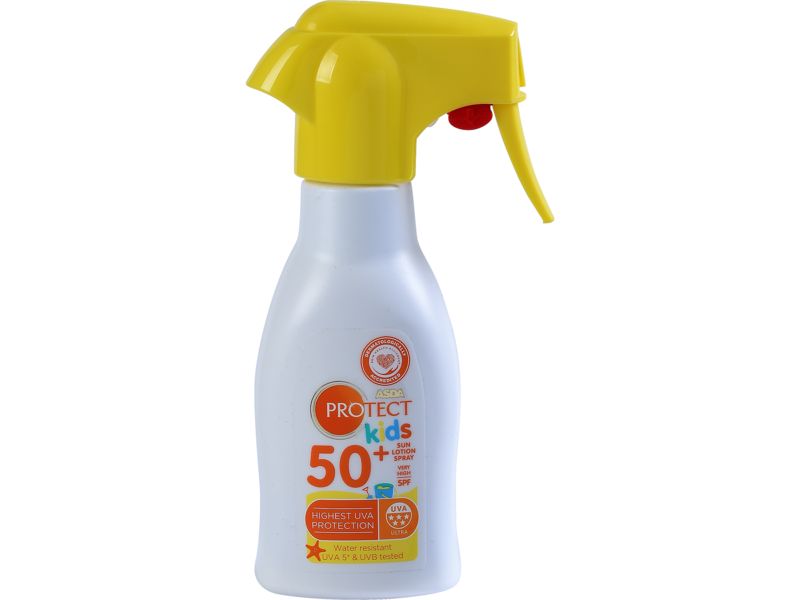Asda Kids Sun Lotion Spray SPF 50+ High - thumbnail front