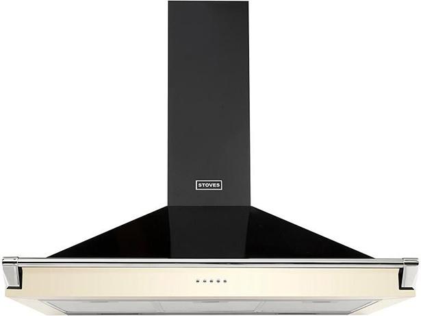 Stoves S900 Richmond Chimney and Rail Black and white - thumbnail front